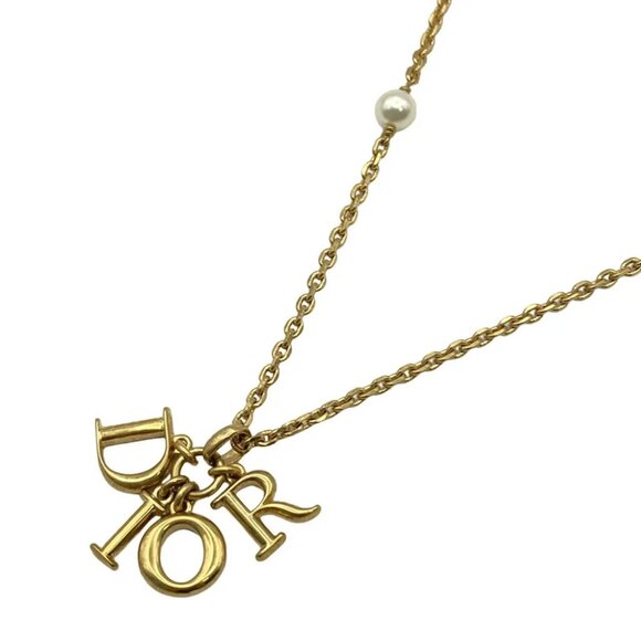 Auth DIOR/Christian Dior - Gold Hardware Necklace - Picture 1 of 4